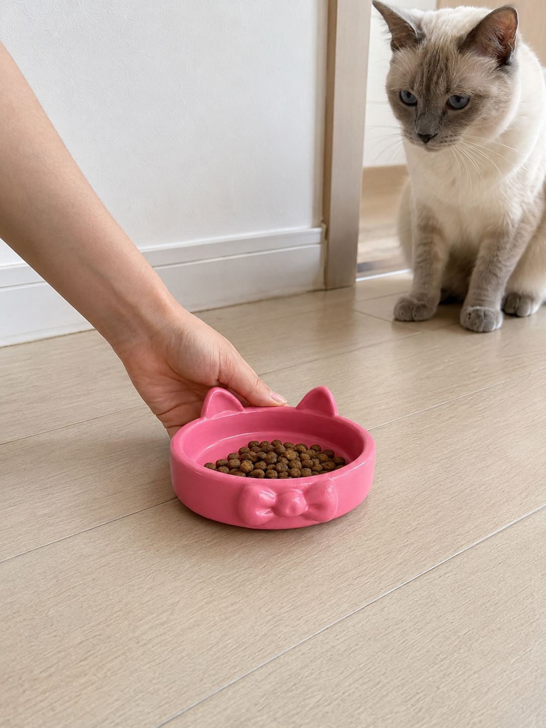 Kulaklı Model Taş Mama Kabı